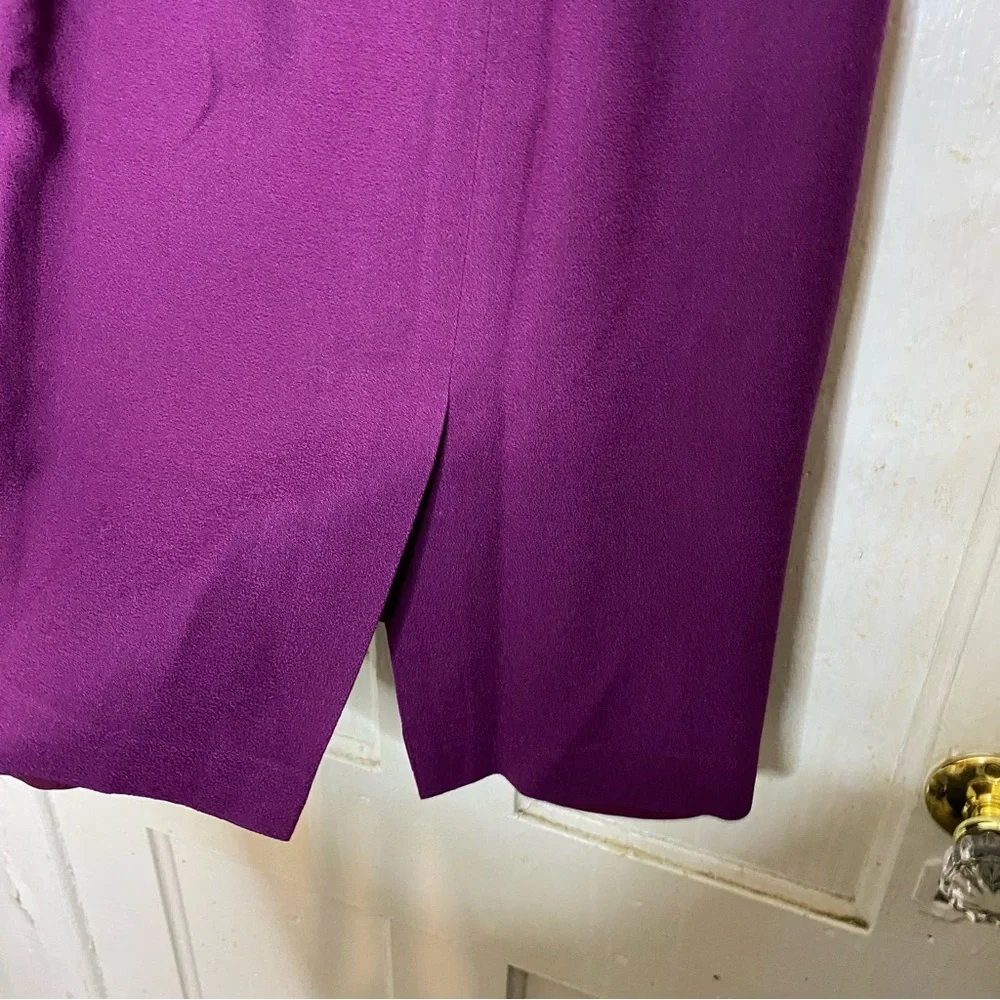 VINTAGE : Kasper : size : 8 : 100% wool plum purple matching blazer & skirt set - Picture 15 of 16